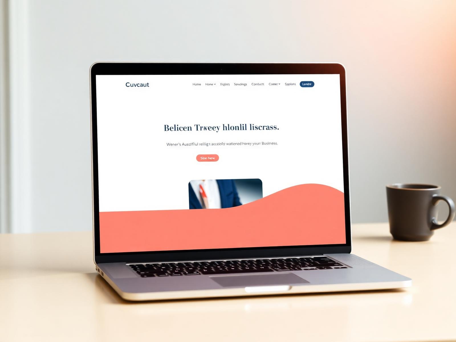 MacBook displaying a beautiful Australian business website designed by SiteHarbour Digital